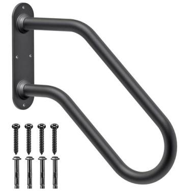 Imagem de Corrimão SELEWARE Tubo antiderrapante em forma de U de 3,3 cm preto