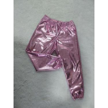 Imagem de Calça Jogger Infantil Holografica - Avm Confecções, Preto, 4