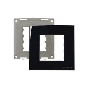 Imagem de Placa Com Suporte Para Móveis Margirius Sleek 80x80 Preto Ebony