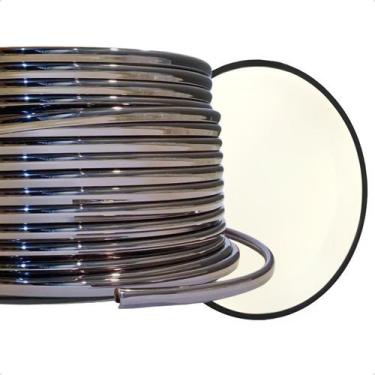 Imagem de Moldura Flexível Inox Polido Autocolante pra Espelho Com 6m - Moldupla