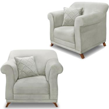 Imagem de Kit 2 Poltronas Decorativas Retro Polo Veludo 2223 Ezz 2223