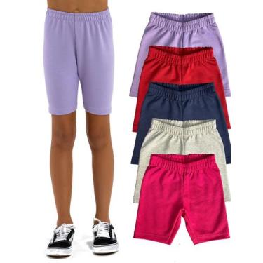 Imagem de Kit 3 Shorts Infantil Ciclista Verão - Nacional, Menina, 8
