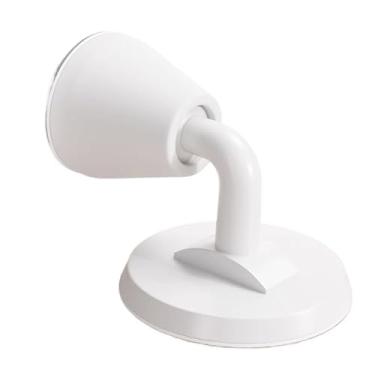 Imagem de Kit Trava de Porta Peso Porta Batente Fixador Prendedor Adesivo Amortece Impacto Batedor Segurador (1,Branco)