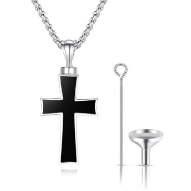 Imagem de DOTBJ Colar de urna de prata esterlina 925, joia de cremação para cinzas com corrente de aço inoxidável, Medium, Prata esterlina, Sem Pedra Preciosa