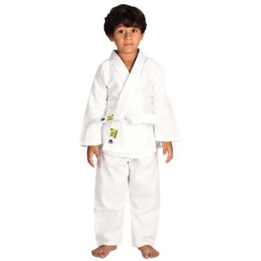Imagem de Kimono Judô Infantil CBJ Oficial Seitô Branco com Faixa Branca MKS Combat-Unissex