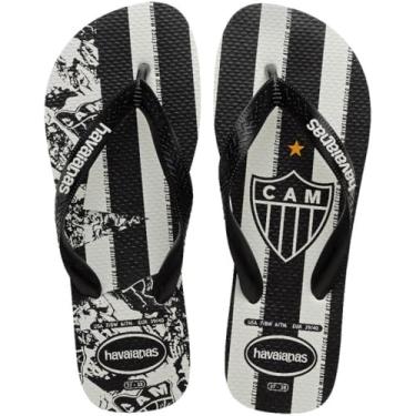 Imagem de Chinelo Havaianas Top Times Atlético Mineiro Galo Unissex (Branco, BR, Adulto, Faixa Numérico, M, 43, 44)
