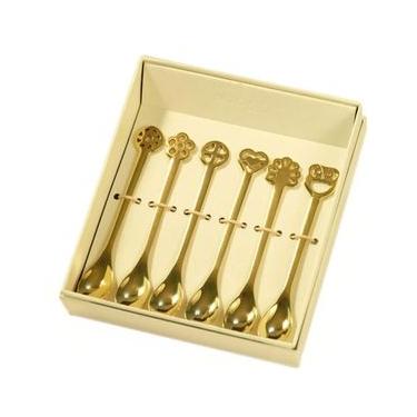 Imagem de CONJUNTO BUGATTI  6 COLHERES LUCKY CHARM GOLD 24KT DR050A086 Dourado