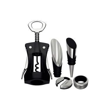 Imagem de Jogo para Vinhos Tramontina Harmoniza 5 Peças Aço Inox e Polipropileno Preto