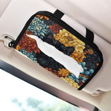 Imagem de SEHANY Porta-lenços de carro de gato fofo, caixa de lenços de papel de carro, suporte de guardanapo retangular dispensador de máscara de carro caixa de lenços de veículo para automóvel universal