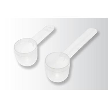 Imagem de Colher de fundo redondo de embalagem de medição de plástico de 15 ml (= 15 cc/= 3 colheres de chá/ = 1,01 colher de sopa/ = 15 ml) - para medir e distribuir especiarias, grânulos, pós, para embalagem