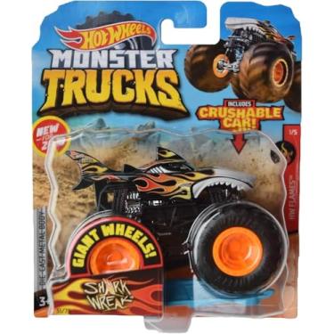 Imagem de Hot Wheels Monster Trucks Shark Wreak, Includes Crushable Car 31/75 1:64 Scale die cast