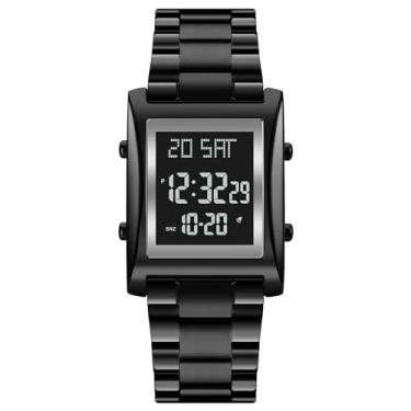 Imagem de ZJchao Relógio Esportivo de Tempo Duplo Masculino, Relógio Com Luz de Fundo Com Cronômetro Digital LED para Corrida e Esportes Ao Ar Livre.Relógio à Prova D'água 50M, Adequado para (Preta)