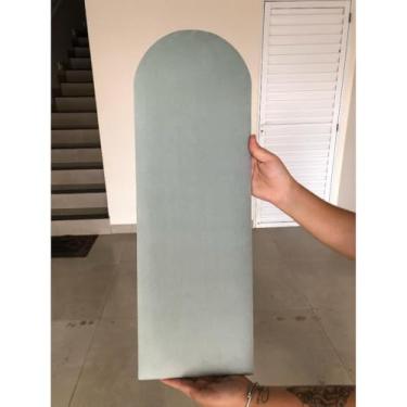 Imagem de Cabeceira Modular Estofada Autocolante – Painel Decorativo em MDF e Suede para Quarto(Verde agua,15 peças)