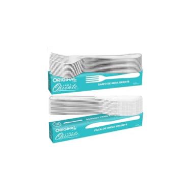 Imagem de Conjunto de Talheres em Aço Inox, 24 Peças, 6 Facas para Churrasco, 6 Garfos, 6 Colheres de Mesa, 6 Colheres de Sobremesa