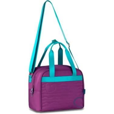 Imagem de Bolsa Térmica Infantil 15L Roxa com Isolamento Interno de Alta Eficiência, Material Atóxico e Alça Ajustável – Ideal como Lancheira Escolar