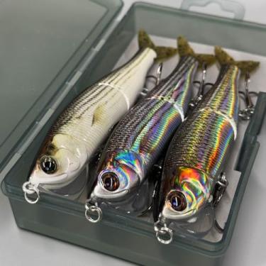 Imagem de 3 peças 14 cm/30 g isca de pesca estilo afundamento isca articulada de plástico acessórios de equipamento de pesca oceânica iscas de pesca multiarticuladas isca de pesca flutuante artificial (A)