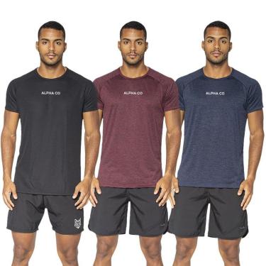 Imagem de Kit 3 Camisetas Dry Alpha Co Masculina-Masculino
