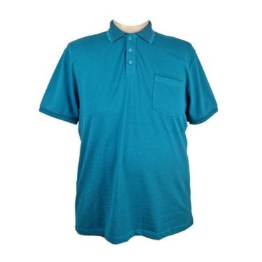 Imagem de Camiseta Polo Masculina CR Plus Size Verde-Masculino