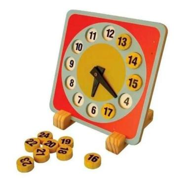 Imagem de Brinquedos Educativos - Relógio Didático 240x240x6mm- EM MDF - SONHO D