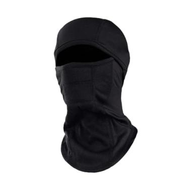 Imagem de kowaku Máscara facial para esqui, balaclava, à prova de vento, respirável, com capuz para o pescoço, proteção completa para o rosto, ideal para motociclismo, Preto