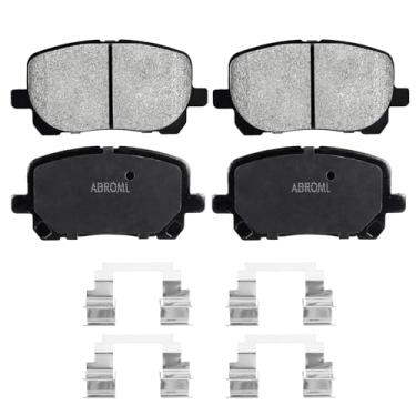 Imagem de Conjunto de pastilhas de freio a disco de cerâmica premium dianteiro adequado para Toyota Corolla 2003-2008, para Matrix 03-08, para Pontiac Vibe 2003 2004 2005 2006 2007 2008, 4pcs-D924 (com