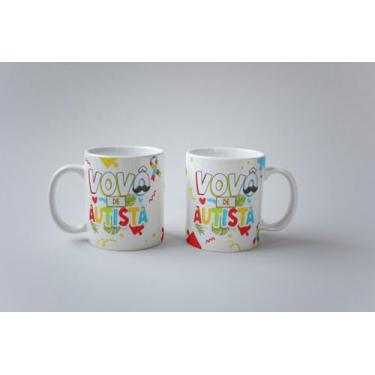 Imagem de Caneca Vovô de Autista Porcelana Personalizada 325ml