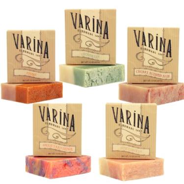 Imagem de Varina Natural Aloe 1 Variety Bar Soap - Gentle Cleansing for Sensitive Skin, Fruity - 5 Pack - Experience Healthy and Glowing Skin