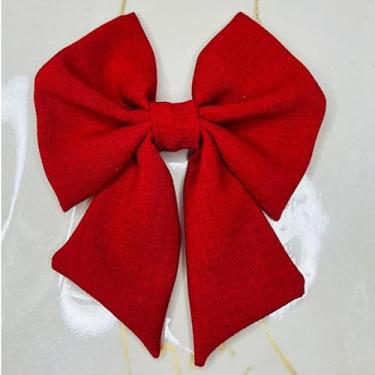 Imagem de Laço de Cabelo Feminino com Bico de Pato Adulto Acessório de Moda em para Penteados (VERMELHO LAÇO,ADULTO)