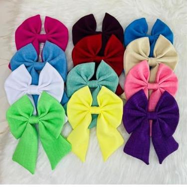 Imagem de Laço de Cabelo Feminino com Bico de Pato Adulto Acessório de Moda em para Penteados (ALEATORIOS,INFANTIL)