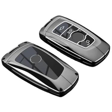 Imagem de Capa de chave de carro em liga de zinco compatível com BMW 1 3 5 7 Série X1 X3 X4 X5 F10 F15 F16 F20 F30 F18 F25 M3 M4 E34 Acessórios(B-black)