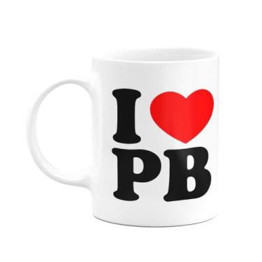 Imagem de Caneca I Love PB - Paraíba - 325ml - branca - JPS INFO