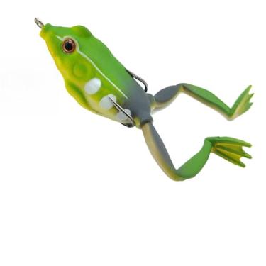 Imagem de Ainoli 5 peças kit de iscas de pesca para sapo Isca de pesca biônica macia Isca flutuante realista para sapo Topwater Isca artificial com ganchos Equipamento de pesca 2,2 em 0,5