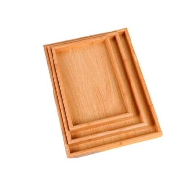 Imagem de kit 3 Bandeja Retangular De Café da Manhã Decorativa Moderna E Elegante(KIT3 Amarelo)