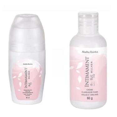 Imagem de Kit Creme Clareador P/ Axilas e Virilhas + Desodorante Roll-on Clareadora Intimament Abelha Rainha