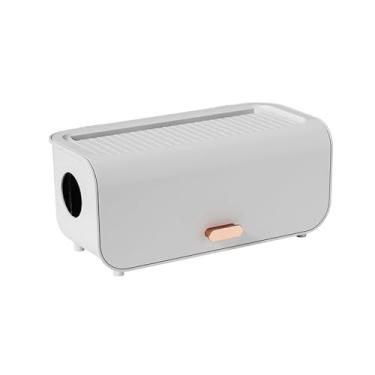 Imagem de Estink Caixa de Gerenciamento de Cabos, Organizador de Cabos Com Fundo Removível e Design de Montagem Em Parede para Carregadores de Réguas de Energia TV Fios de Computador para Uso Em (WHITE)