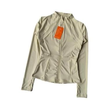 Imagem de Jaqueta Esportiva Feminina Slim Fit De Manga Longa Para Yoga, Fitness 