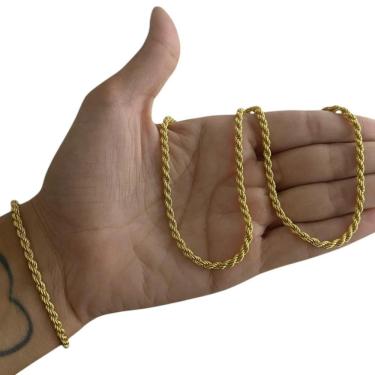 Imagem de Cordão Baiano 3Mm Feminino - Banhado A Ouro 18K