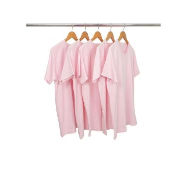 Imagem de Kit 5 Camisetas Masculinas de Algodão Premium Básica Lisa-Masculino