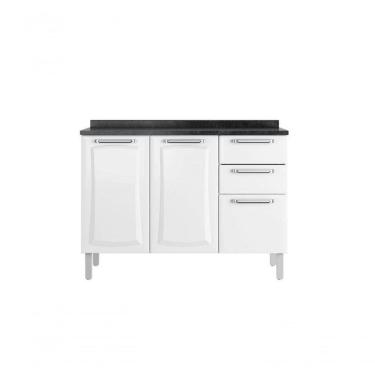 Imagem de Balcão Cozinhas Itatiaia Tarsila - 3 Portas E 2 Gavetas - Branco