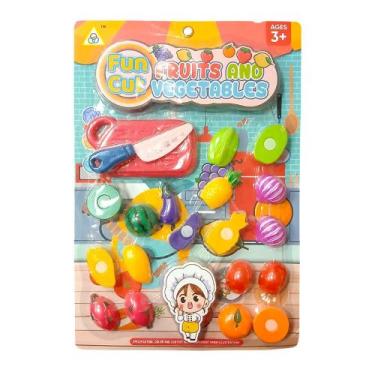 Imagem de Kit de Comida de Brinquedo Frutas e Legumes Domni