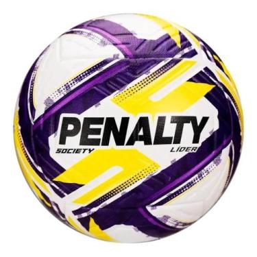 Imagem de Bola Society Penalty Líder XXVI - Branco e Roxo Único, Branco, Roxo, A