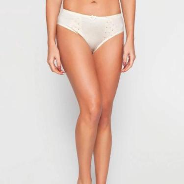 Imagem de Kit 6 Calcinhas 100% Algodão Laise Bordada Renda Confortáveis - Lumina