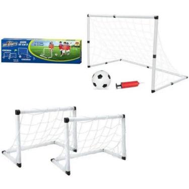 Imagem de Kit 2 Golzinho Brinquedo Rede Bola Trave Infantil Futebol - DM toys