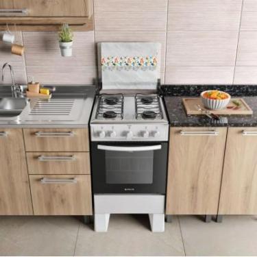 Imagem de Fogão 4 Bocas Atlas Milão Mesa Inox Branco cod.187.053