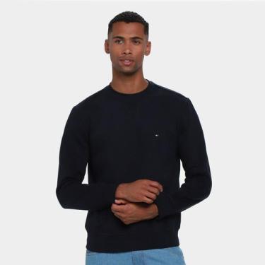 Imagem de Moletom Tommy Hilfiger Essential Fleece Cre Masculino, Marinho, G