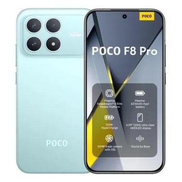 Imagem de Smartphone POCO F8 Pro Azul Global 5G AMOLED 120Hz 12GB - Poco F8 Pro 
