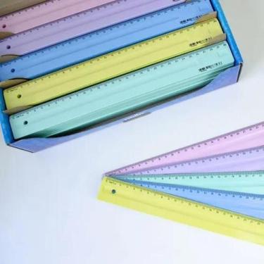 Imagem de Régua rígida 30cm cores pasteis dello, AMARELO PASTEL