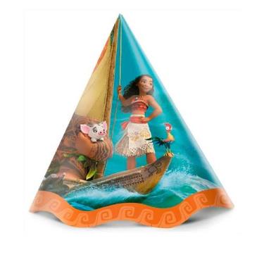 Imagem de Chapeu Chapeuzinho Moana 08unidades Para Festa Aniversario Infantil - 
