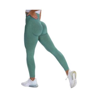 Imagem de Leggings Sem Costura De Cintura Alta Para Mulheres, Roupas De Fitness 