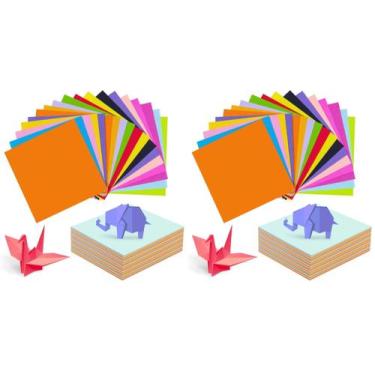 Imagem de Papel para Origami SenseYo 500 Folhas 10x10 cm 20 Cores